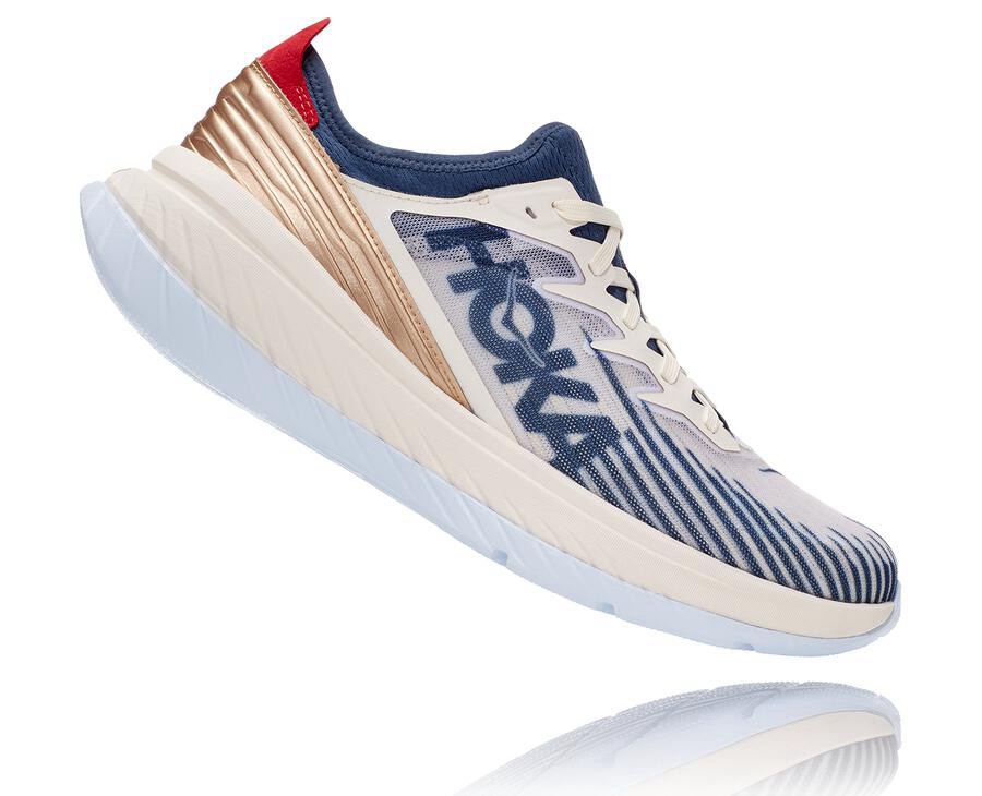 Hoka One One Carbon X-Spe Löparskor Dam - Vita/Blå - HEOYI-8675